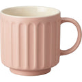Dpfkl Fourteen Ounce Twelve Flute Ceramic Mug Blush - Product view
